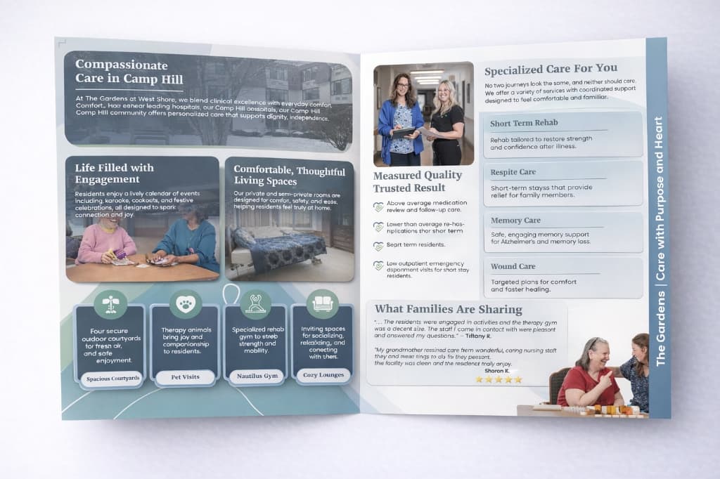 Printed brochure cover