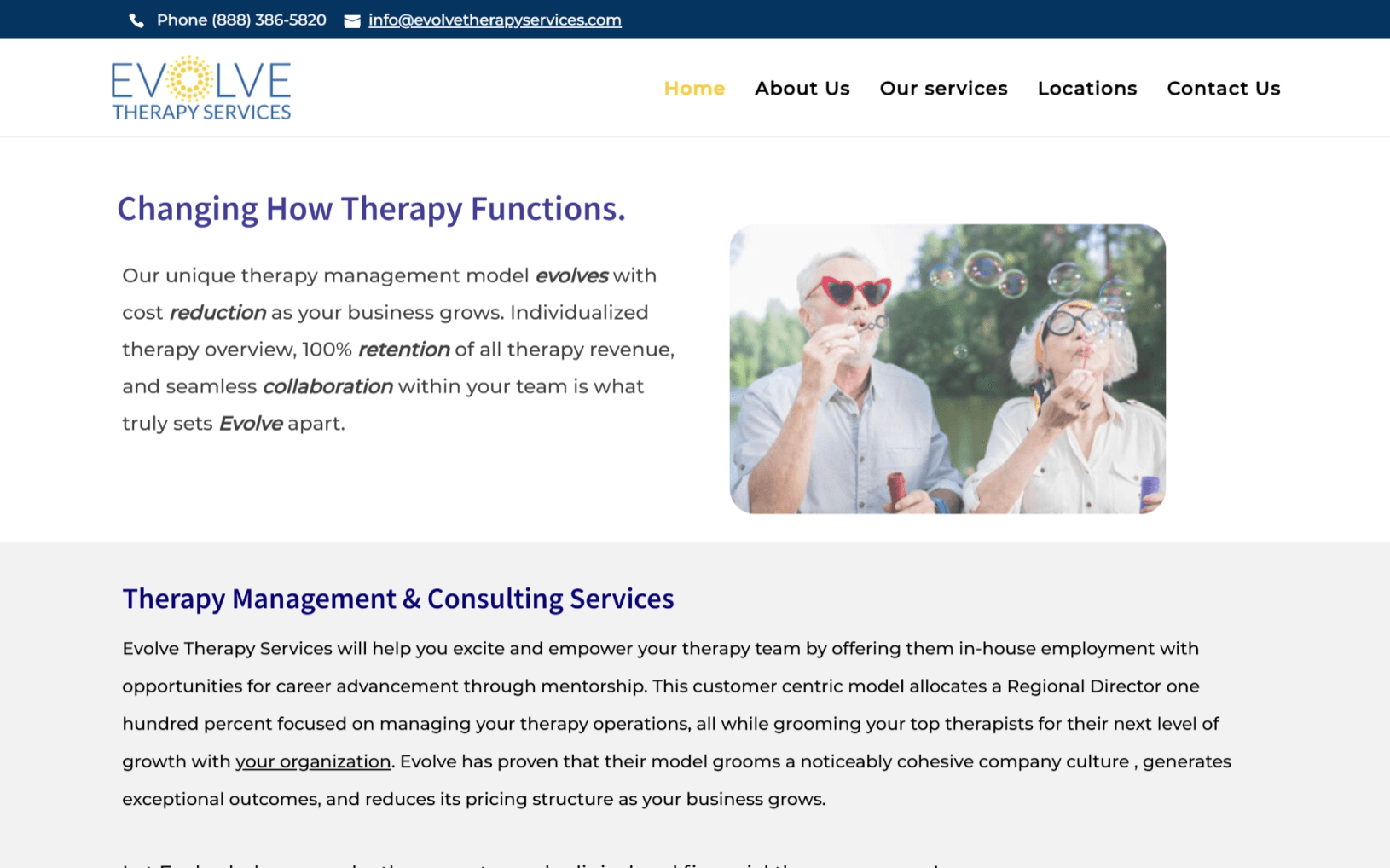 Evolve Therapy Services, before website
